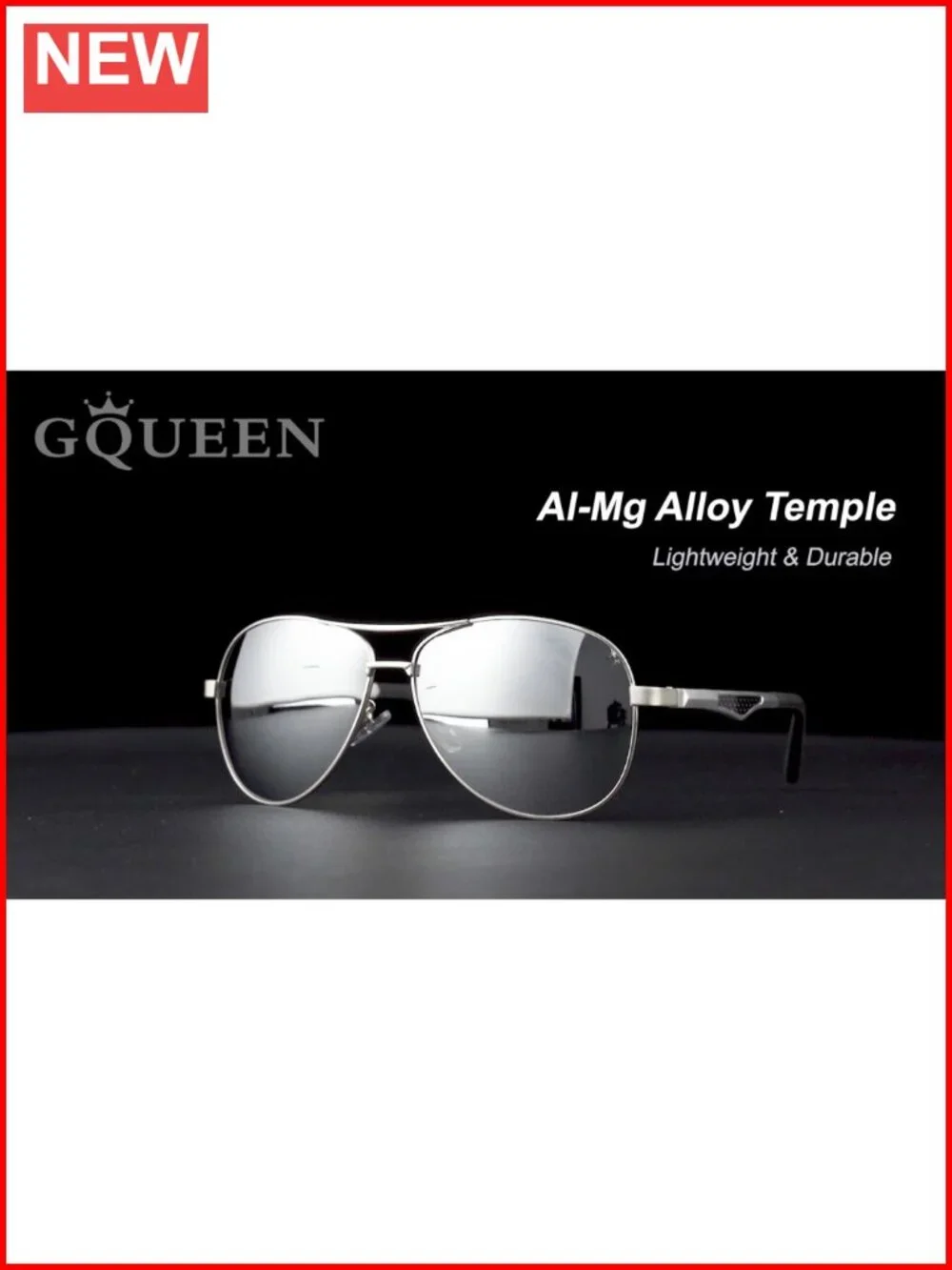 Classic Military Style Pilot Polarized Sunglasses Spring Hinge Al-Mg